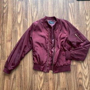 Maroon Bomber Jacket